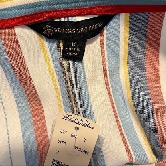 Brooks Brothers Skirt Women’s Size 6 NWT Striped A Line Button Front Golf Preppy - Picture 3 of 5